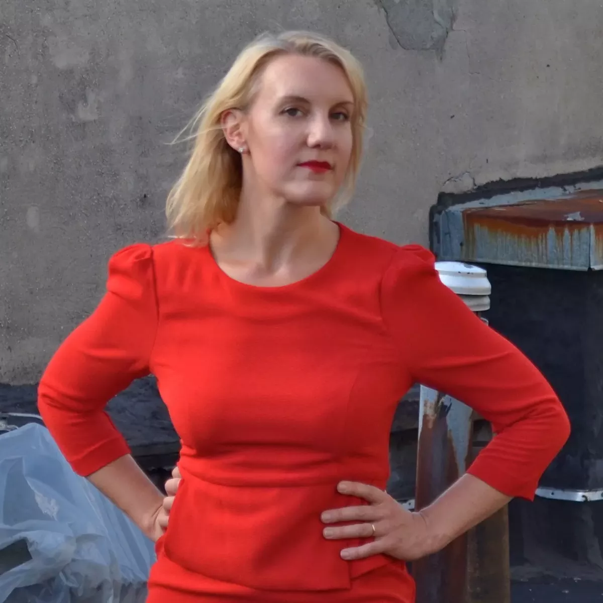 Ada Calhoun on a St. Marks Place rooftop, 2015.