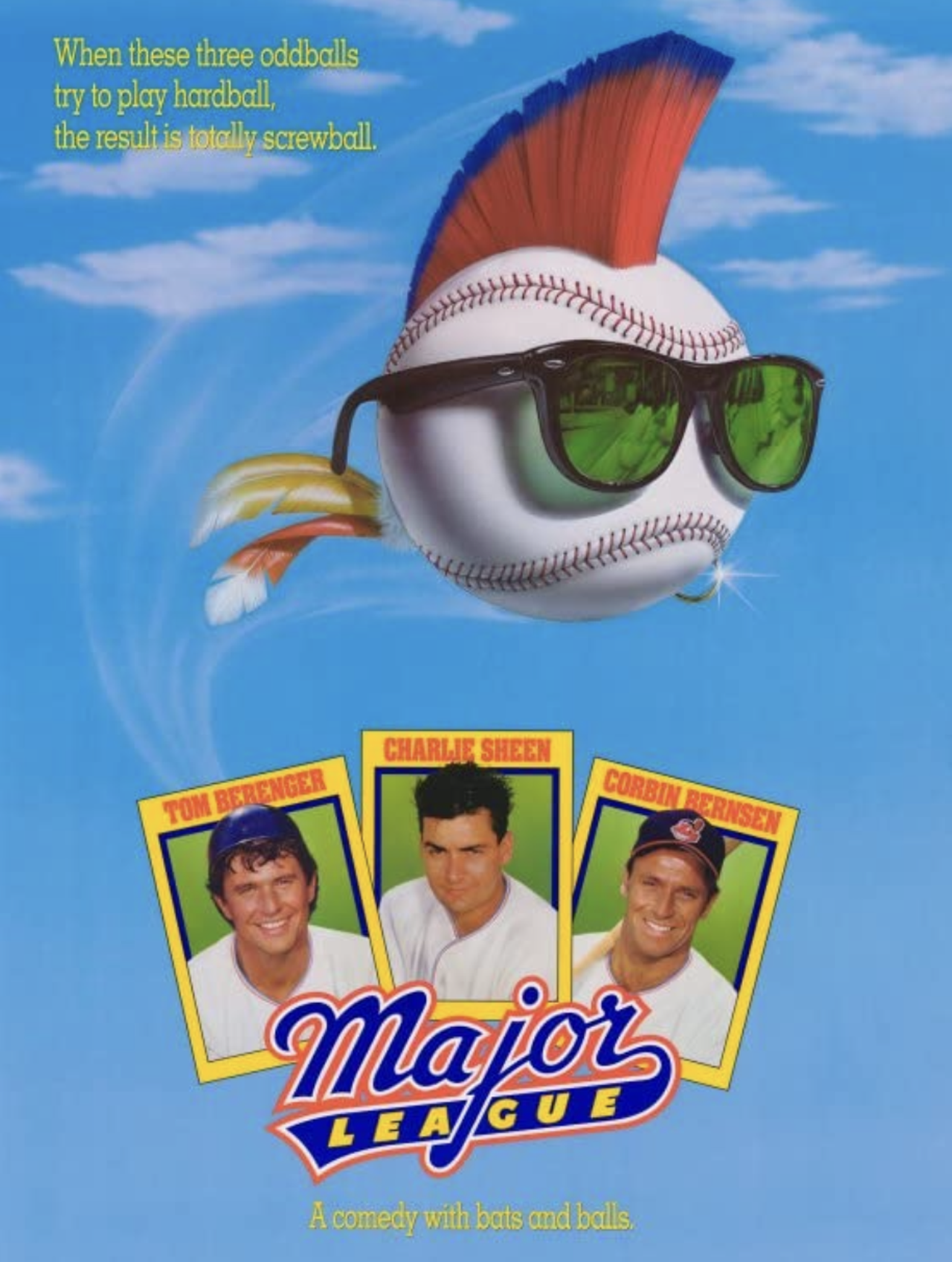 Major League  (1989) 
While this film was mostly made in Milwaukee and Arizona, it is clearly set in Cleveland. With the incompetence of the Indians organization as a backdrop, it's considered one of the best sports films of all time. The film is currently streaming on Paramount Plus, Hulu, and Showtime.