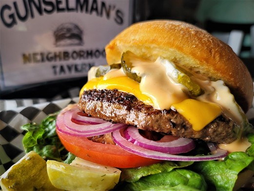  Gunselman’s Tavern 
21490 Lorain Rd., Fairview Park

 Gunselman’s Tavern is offering an all beef patty (short rib/brisket/chuck blend) with Gunny burger sauce, lettuce, cheese, pickles and onion on a brioche bun. Impossible patty for $4 extra. Brew Kettle Special: $12 burger and Brew Kettle Beer.