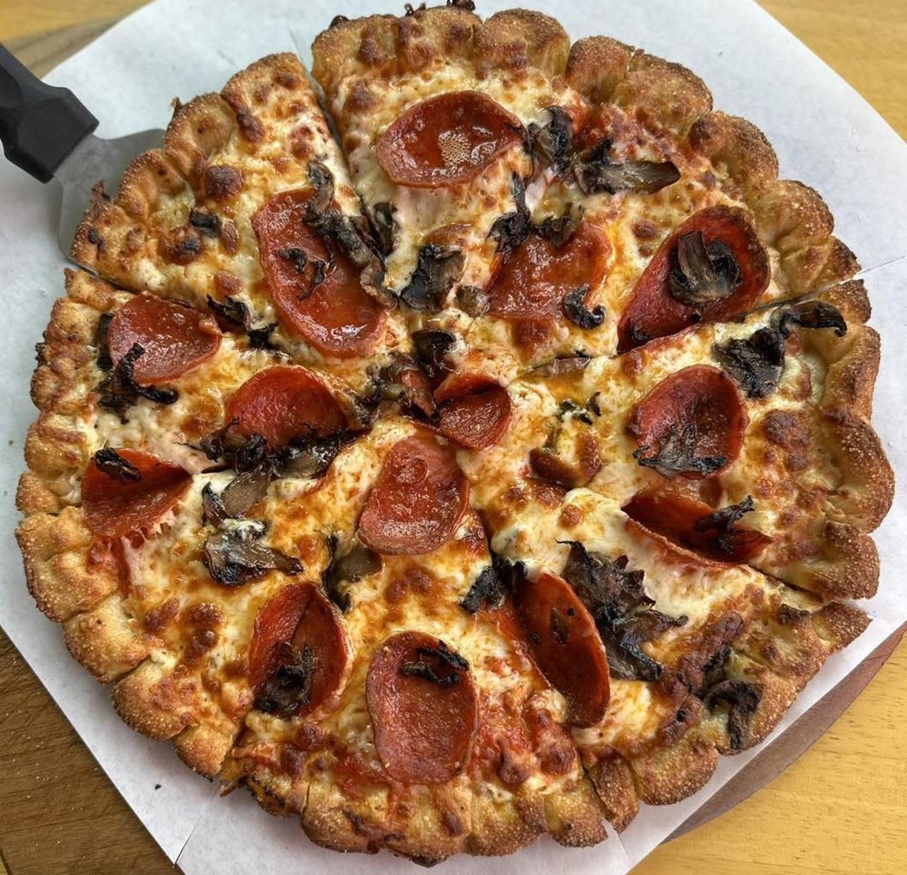  Big M
153 Lear Rd., Avon Lake and 7501 Carnegie Ave., Cleveland (Central Kitchen)
Big M Pizza is offering their 10 inch Founders Special pizza with thin crust, pepperoni, and mushrooms with a balsamic red sauce. +$5 for cauliflower crust. Gluten free available.