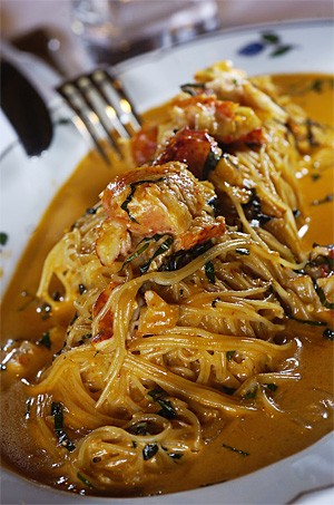 Angel hair pasta with lobster cream. - Walter Novak
