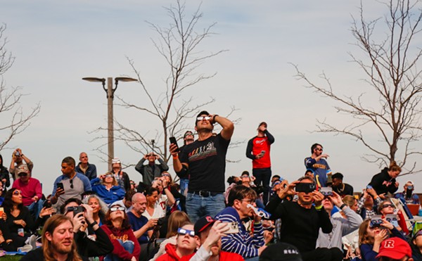 Viewers of the April 8 Total Solar Eclipse at Voinovich Park. That six-minute celestial event led to nearly $25 million being spent across the region, Destination Cleveland said.