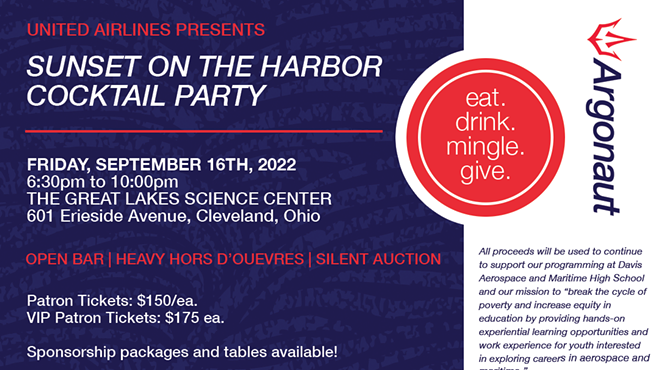 Image: Argonaut's "Sunset on the Harbor" Cocktail Party