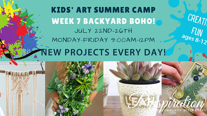 Art Camp Week 7 Backyard Boho