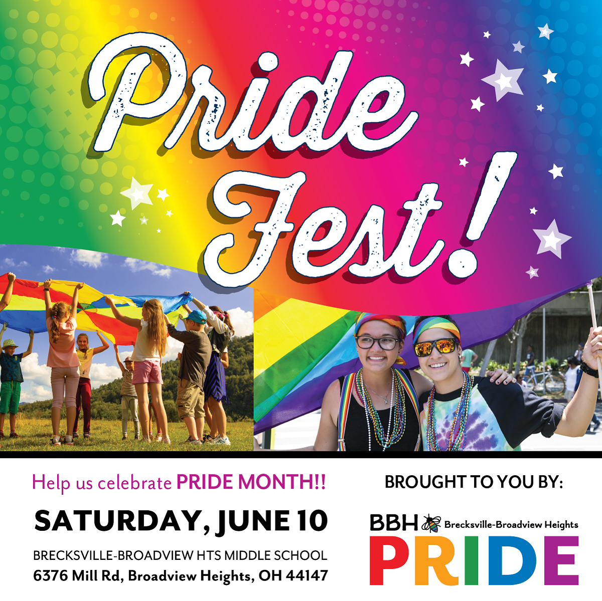 Brecksville-Broadview Heights Pride Fest is June 10!