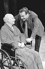 Bernie Passeltiner (seated) and Charles Kartali pull - 3-D performances out of a flat script in Tuesdays - With Morrie.