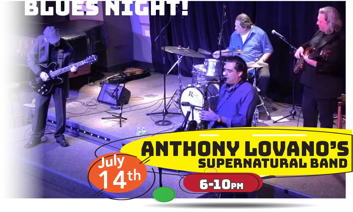 Blues Night with Anthony Lovano playing LIVE at Whiskey Island Still & Eatery Thursday, July 14th 6-10pm!