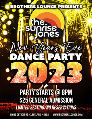 Image: Brothers Lounge Presents: THE SUNRISE JONES NYE DANCE PARTY 2023!