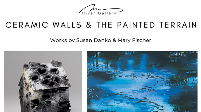 Image: Ceramic Walls & The Painted Terrain Works by Susan Danko and Mary Fischer
