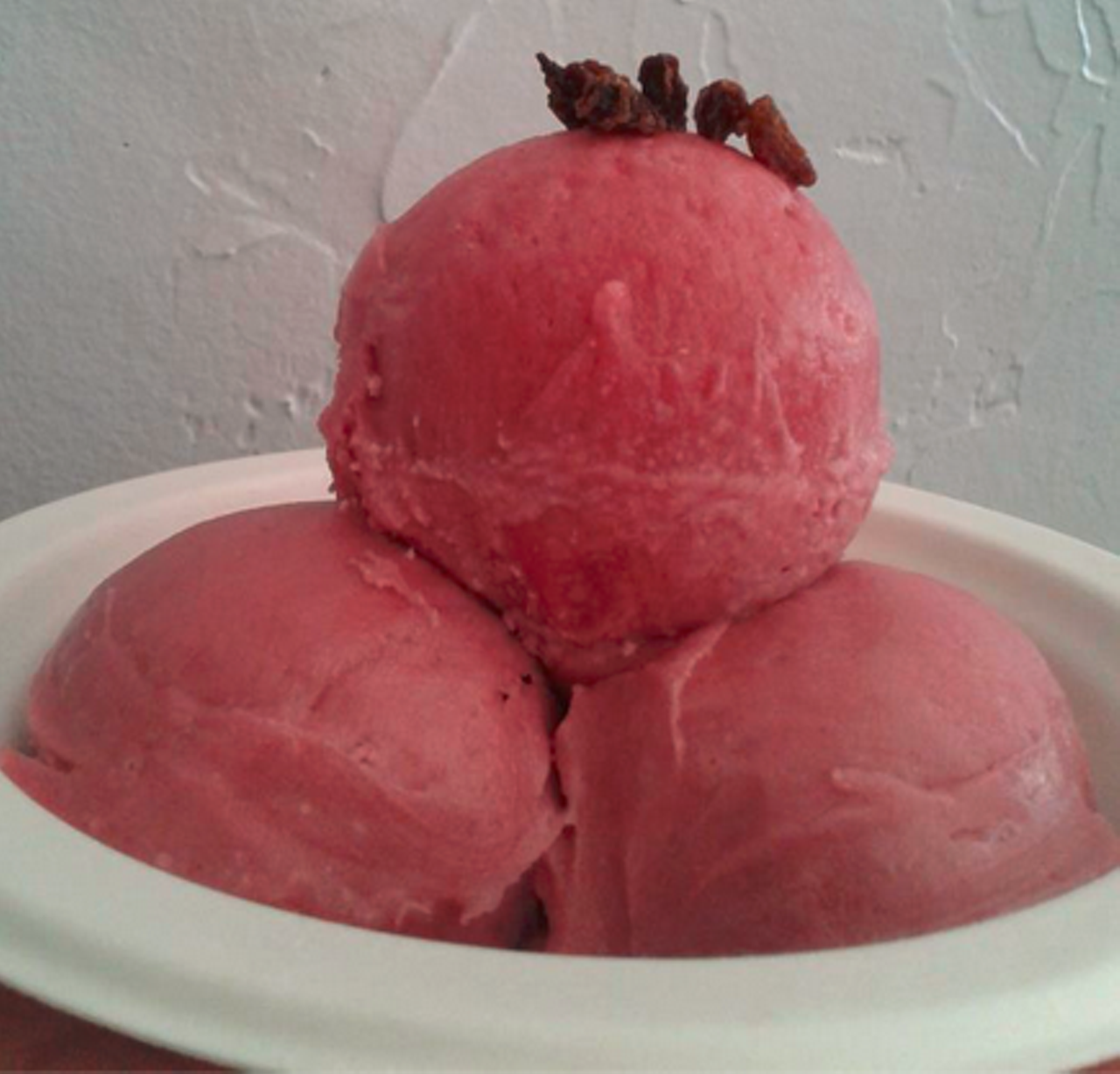 Churned is a vegan, dessert-lovers paradise. They always have a variety of soy free ice creams and sorbets on hand.