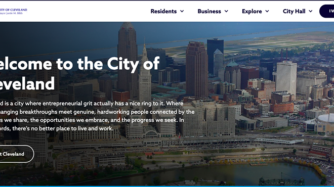 The landing page from the city's new website, years in the making.