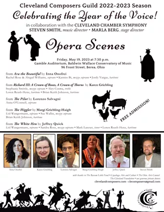 Image: Cleveland Composers Guild "Celebrating the Year of the VOICE! New Opera Scenes" with Cleveland Chamber Symphony