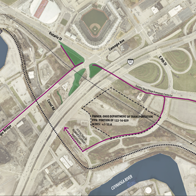 The 13-acre site sits minutes from Progressive Field, on land that is today barren and unused.