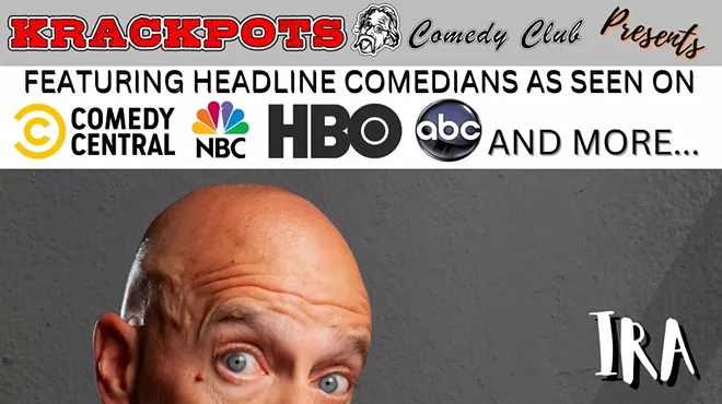 Image: Comedian Ira Summers at Krackpots Comedy Club
