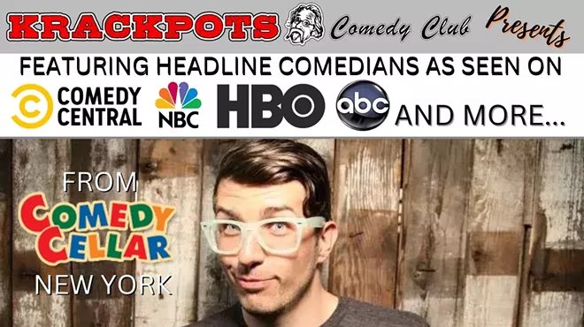 Image: Comedian Luke Thayer at Krackpots Comedy Club, Massillon