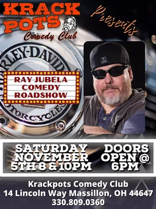 Image: Comedian Ray Jubela at Krackpots Comedy Club, Massillon