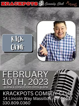 Image: Comedian rick Gene at Krackpots Comedy Club, Massillon