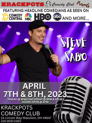 Image: Comedian Steve Sabo at Krackpots Comedy Club, Massillon