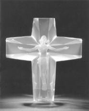 "Cross of the Millennium," Frederick Hart, acrylic - resin.