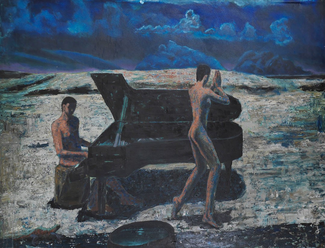Dancing on the Moon (Night), 1991, acrylic on canvas