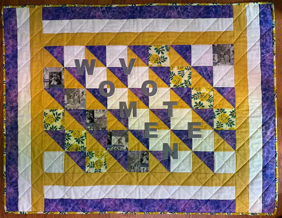 Women Vote handmade quilt