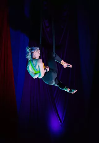 Image: "dress rehearsal" Aerial Performance and Artist Talk