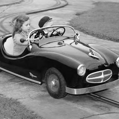 Driving like a boss at Euclid Beach Park, 1964.