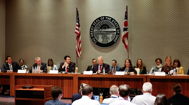 The Ohio Redistricting Commission meeting, September 20, 2023, in the Lobby Hearing Room at the James A. Rhodes Office Tower in Columbus, Ohio.