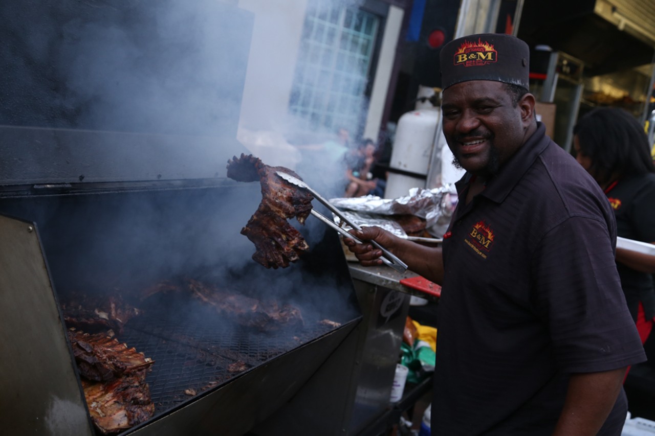 Expect food from Beckham's B&E Barbecue, Bg's Main Event, Barrio, Desperado's BBQ & Rib Co., Fat Freddies BBQ, Gary's World Famous Foods, Hog Wild BBQ, The Proper Pig Smokehouse, Smoke Ring BBQ, Smokin' T's BBQ, Quaker Funnel Cakes and Pulp
Photo by Emanuel Wallace