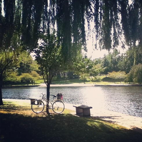 Found the perfect place to park my bike & study some music #wadepark#cleveland - PHOTO COURTESY OF INSTAGRAM USER SOGNARESEMPRE