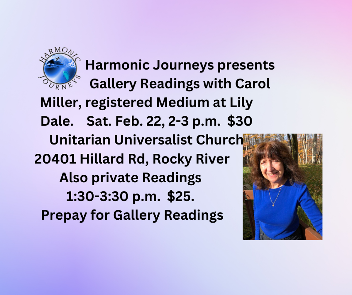 Gallery Readings with Carol Miller