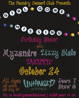 Image: girlgonemissing, Myzandre, Lizzy Slate, TAKURU!