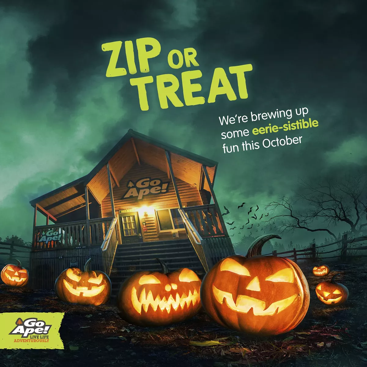 Go Ape Zipline & Adventure Park in Strongsville, OH has some fun fall and Halloween activities planned including Frights at Height, Forest EscAPE the Night and festive daytime experiences.