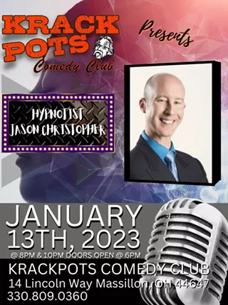 Image: Hypnotist Jason Christopher at Krackpots Comedy Club, Massillon