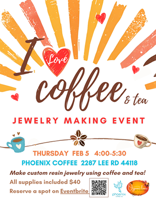 Image: I ❤️ Coffee & Tea MYO Resin Jewelry!