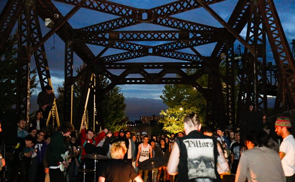 A DIY show hosted on a soon-to-be-demolished bridge Downtown drew a full crowd in mid-October.
