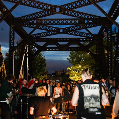 A DIY show hosted on a soon-to-be-demolished bridge Downtown drew a full crowd in mid-October.