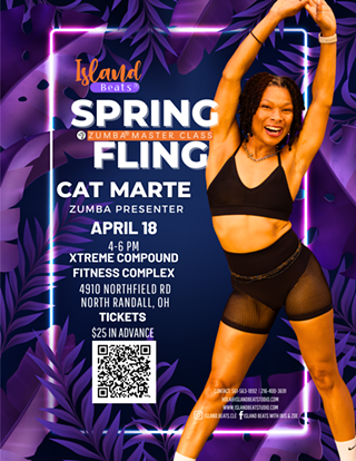 Featuring, Cat Marte, an international Zumba presenter