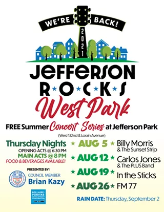 Jefferson Rocks West Park concert series brings free live music and a beer garden to Jefferson Park in Cleveland for four Thursday evenings in August