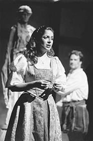 Julie Wright as Angela in The Firebrand of Florence.