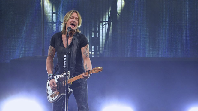 Keith Urban performing at Blossom in 2018.