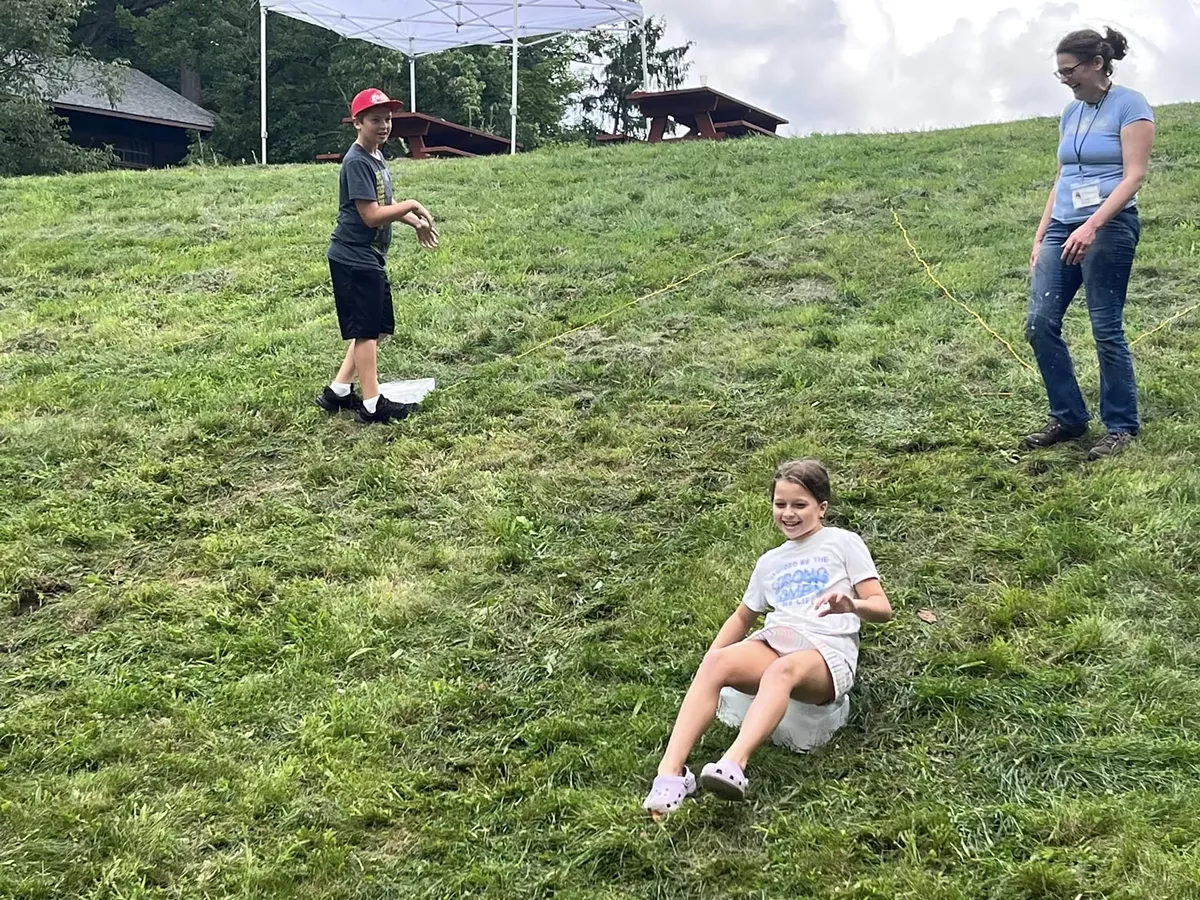Ice Block Sledding at Kirby Day