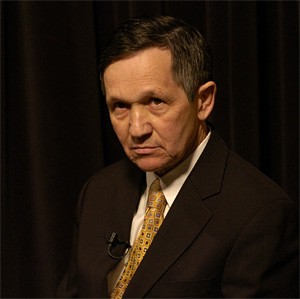 Kucinich talks a lot about having your back. He just hasn't got around to it yet. - Walter Novak