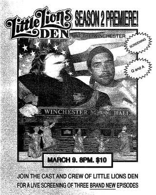 Flyer for Little Lions Den Season 2 Premiere Screening and Q&A