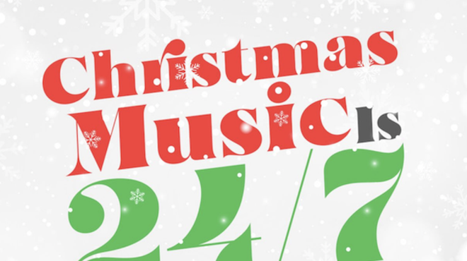 It's Christmas all day every day from now until Christmas on 105.7 FM