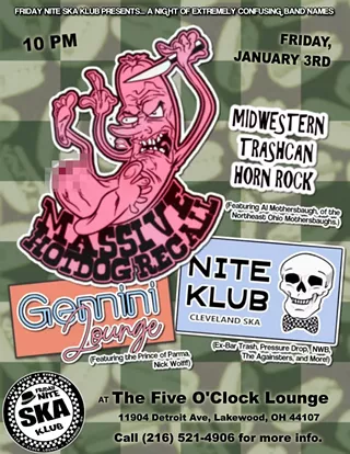 Image: Massive Hotdog Recall / NITE KLUB / Gemini Lounge