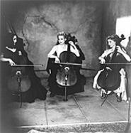 Melora Creager (right) leads Rasputina, a division of - the Ladies' Cello Society.