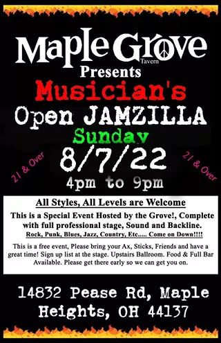 Image: Monthly Jamzilla Jam Night