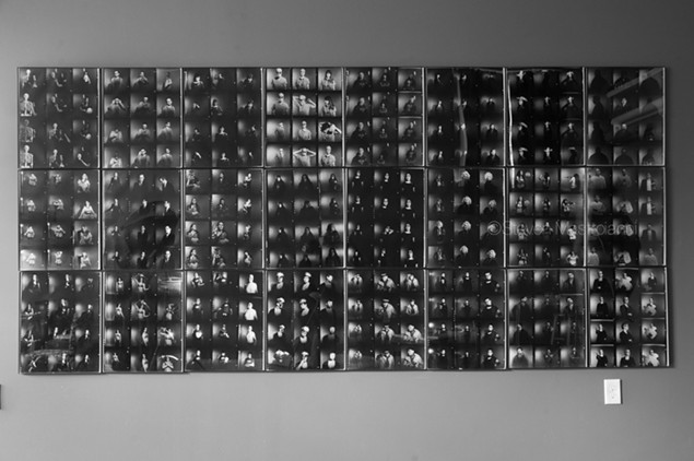 All 24 panels installed in the gallery (Dark Silver II: 12X) - MASTROIANNI
