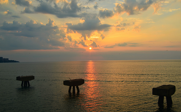 Sunset over Lake Erie.
